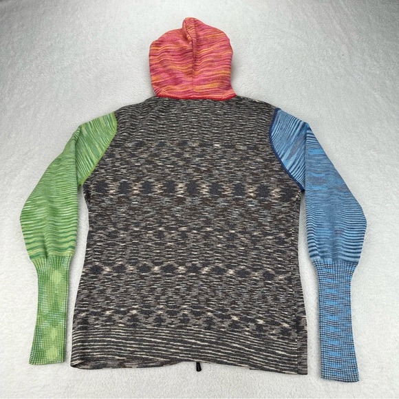 Anthropologie One Girl Who Womens Lg Jacket Zip Front Hooded Hoodie Y2K Boho - Picture 3 of 13